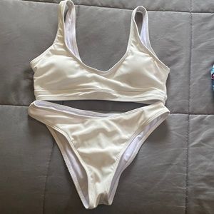 Shein white bikini set